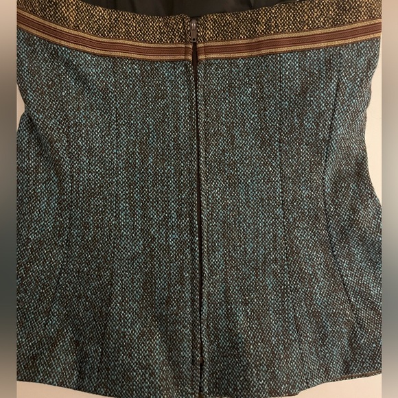 Rare Vintage Nanette Lepore Fall 2005 Runway Buttoned Bustier size 0 🤎🤍🩵 - Picture 3 of 11